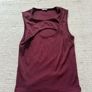 Cotton On Burgundy Cutout Tank Top
